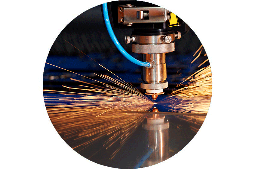 Industrial laser drilling into a reflective surface manufacturing management software