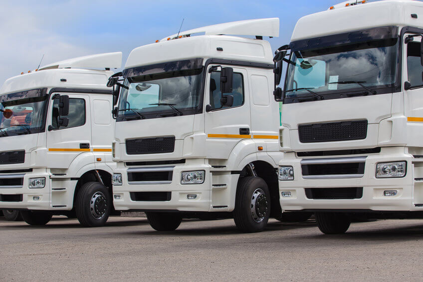 New white trucks for sale at a Truck dealership